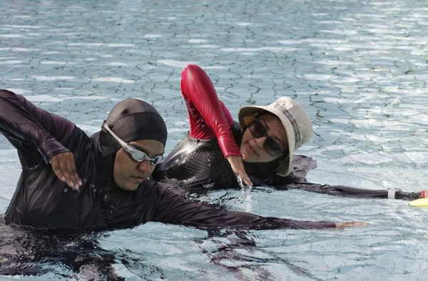 female-swimming