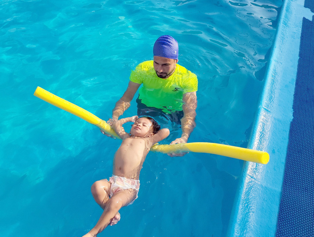 Baby Swimming Skills with Professional Trainer Fit Box Center Sharjah